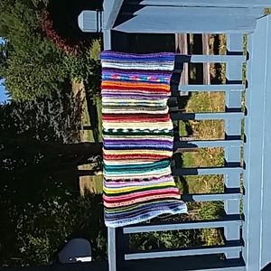 New small Throw/Baby Crocheted Afgan Blanket